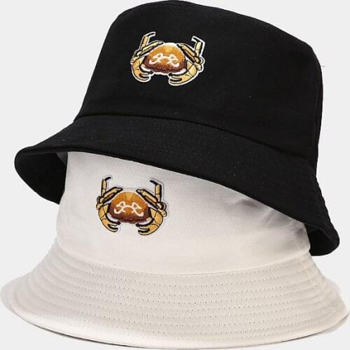 New Summer Crab Fisherman Hat Joker Sunscreen Sun Protection Hat for Women and Men Outdoor Foldable Basin Bob Hat Unisex Panama