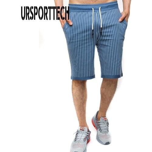 New Summer Shorts Men Overzied Striped Casual Drawstring Sportswear Shorts Homme Streetwear Elastic Waist Men Shorts Clothing