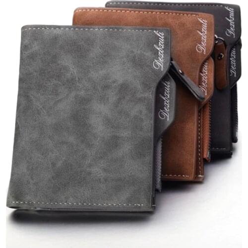 New Design Top Wallet Men Soft Leather wallet with removable card slots multifunction men zipper wallet purse male clutch