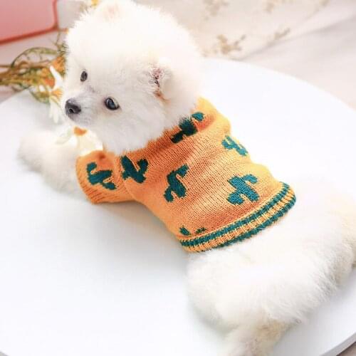 Dog Pets Clothing Winter Cat Dog Sweater Coat Knit Apparel Puppy Coat Yorkshire Poodle Bichon Pomeranian Schnauzer Pet Clothes