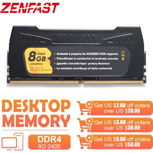 ZENFAST DDR4 4GB 8GB 16GB Memoria Ram 2133 2400 2666 MHz Memory Desktop Dimm With Heat Sink