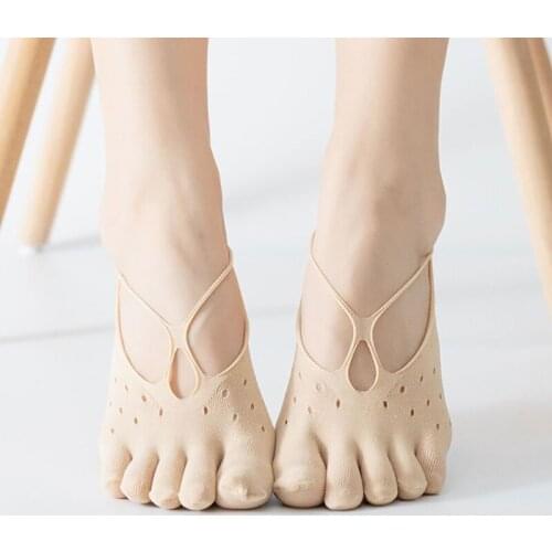 Orthopedic Compression Socks Womens Toe Socks Ultra Low Cut Liner with Gel Tab Breathable