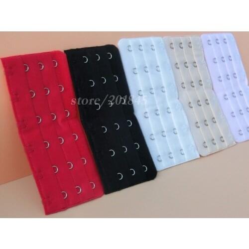 Useful 50Pcs/Lot Women Elastic Bra Extention Button 6 Hooks 3 Rows For Ladies Adjustable Belt Buckle Button Accessories