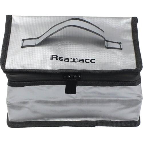 215x155x115mm Fireproof LiPo 2s 3s 4s Battery Portable Explosion-Proof Safe Bag Protective RC Batteries Storage Handbag Size L