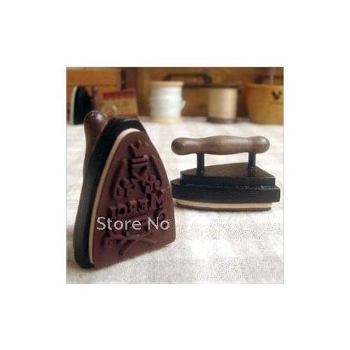 1pc vintage iron shape French merci rubber stamps DIY funny Work gift wooden Stamp school education supplies(ss-281)