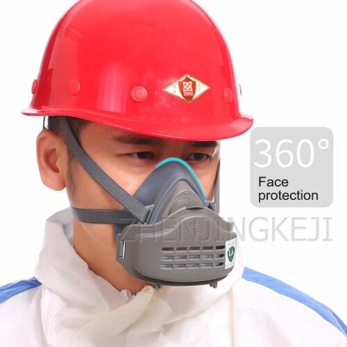 Self-priming Filter Anti-particle Respirator Dust Mask Industrial Decoration Washable Mask Rubber Material Protective Equipment