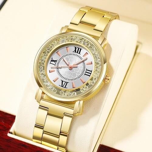 Steel Band Fashion Rhinestone Quicksand Dial Creative Quartz Watches for Women Elegant Girl Wristwatch Famale Casual Colck
