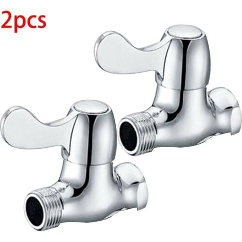 Zinc Alloy Angle Valve DN15/15mm 0.6(MPa) 2Pcs Shower Head Flow Control Durable And Sturdy