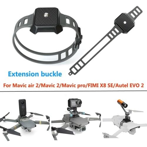 Universal Extension Buckle Holder for Drone Flashlight/ LED Display/Shock Absorb Bracket for Mavic air 2/Mavic 2/pro/FIMI X8 SE
