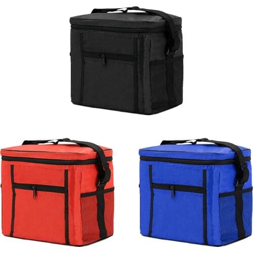10L Waterproof Oxford Cloth Lunch Bags Portable Outdoor Camping Picnic Insulated Cooler Thermal Bento Case Food Storage Cool Bag