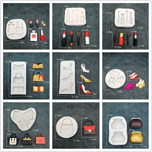 Womens Fashion Bags, High Heels, Cosmetic Ornaments Chocolate Refill Cake Silica Gel Mould DIY Dry Pace Baking Tool WMJ-87