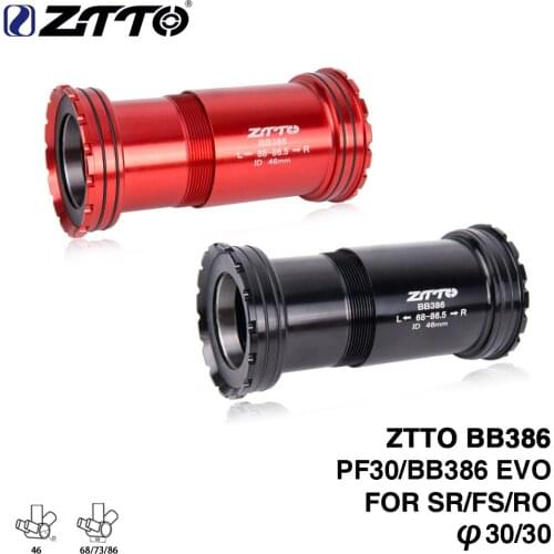 ZTTO BB386 EVO 30 PF30 Bicycle Press Fit Bottom Brackets Axle For MTB Road bike Rotor 3D BB K force 30mm Crankset Chainset
