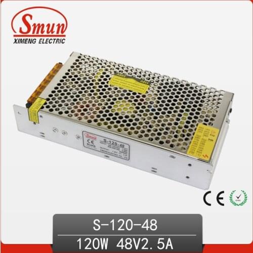 110V/220VAC-48VDC 120W 48V 2.5A Switch Mode Power Supply(SMPS) S-120-48