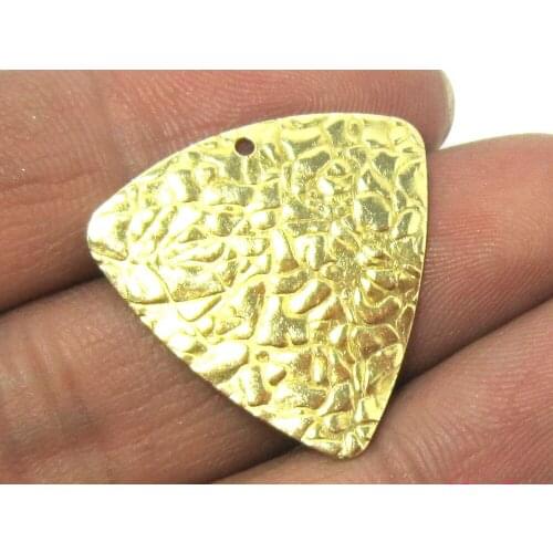 20pcs Brass pendant 26mm Raw brass engrave Triangle earrings findings pendant R429