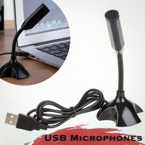 2021 Hot Universal USB Mini Desktop Speech Microphone Computer Mic Stand For PC Laptop Notebook Accessories Desk Microphones