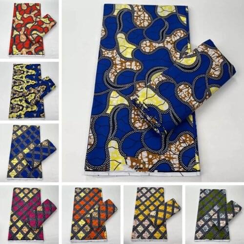 2021 Ankara African 100% cotton Veritable ankara wax Prints Fabric Ghana Wax High Quality Real Nigeria golded Wax Fabric 6yards
