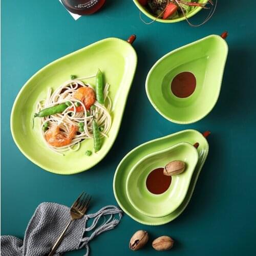 6.5-inch avocado plate Creative Ceramic plate daily tableware snacks butter plate