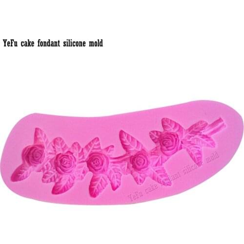 3D Rose Flower Silicone Mold Gum Paste Fondant Wedding Cake Decorating Sugarcraft Baking Tools F0846