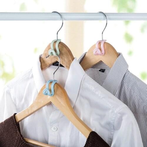 5Pcs Mini Creative Antislip Clothes Hanger Home Easy Hook Closet Organizer Storage Rack Holder Hook Home Living Storage Hook Up