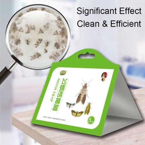 5 pcs/pack Pantry Kitchen Food Moth Pheromone Attractant Moth Killer Moth Trap