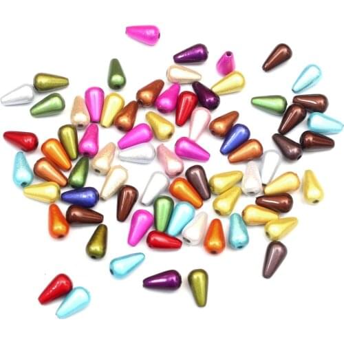 100Pcs Mixed Water Droplet Acrylic Miracle Bead For Jewelry Marking Loose Spacer Bead Bracelet Necklace Charm Jewelry Finding