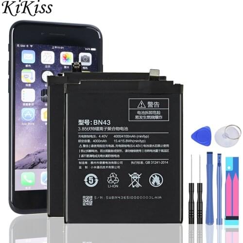 For Xiao mi BN43 battery 4000mAh For Xiaomi Redmi Note 4X / Note 4 Note4X Note4 global Snapdragon 625 BN 43 Bateria with tools