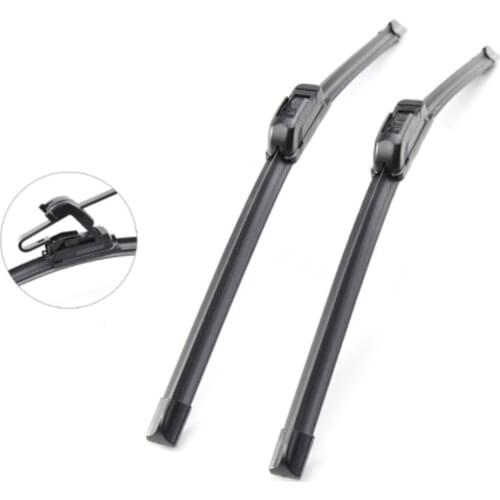 Car Wiper Universal for J-hook Type Windscreen Windshield Rubber Hybrid Auto Wipers Car Accessories 2PCS