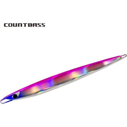 Countbass 175g 6.2oz Deep Fall Jigging Lues One piece, Snapper Metal Lead Jigs, CB Saltwater Luminous Fishing Bait