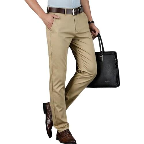 Spring summer new mens pants business high quality brand stretch straight pants men casual pants trousers men clothing