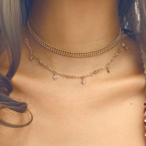 Women Fashion Personality Multi-layer Chains Star Tassels Necklace for Women Party Jewelry Gifts