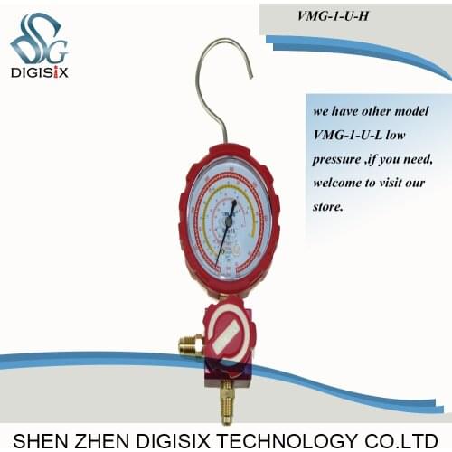 Free shipping VALUE Collision Proof Single Gauge VMG-1-U-H high pressure For Kinds of Refrigeration like R22 R41O R134A