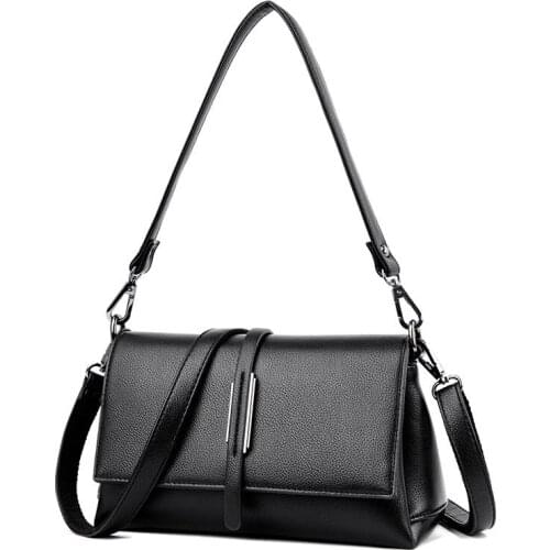 Elegant Simple Women Handbag 2021 Counter Genuine Fashion Lady Shoulder Bag Temperament All-match Cross Body Bag Mobile Wallet