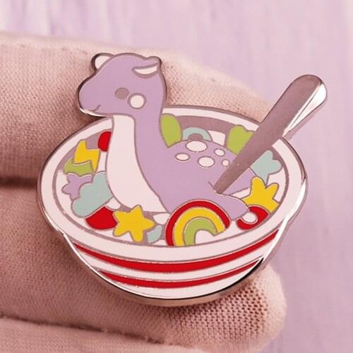 Kawaii Cartoon Dinosaur Monster Brooch Pins Enamel Metal Badges Lapel Pin Brooches Jackets Jeans Fashion Jewelry Accessories