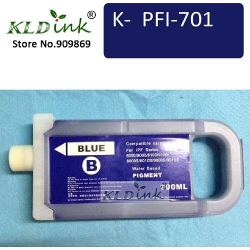 KLDINK - PFI-701B Blue Ink Cartridge ( PFI-701 0908B001 Ink) Compatible with imagePROGRAF iPF8000 / iPF9100 printer
