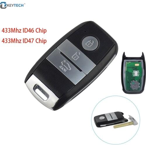 OkeyTech 3 Buttons 433Mhz With ID46 Chip ID47 Chip Remote Car Key For Kia K4 K5 Picanto Optima Sorento Sportage 2014 2015 2016