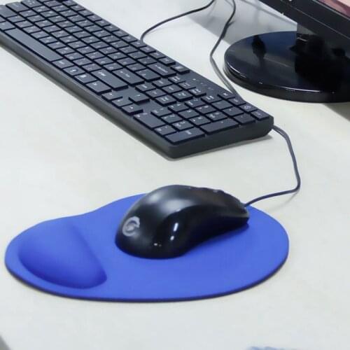 Mouse Pad with Wrist Rest - Blue