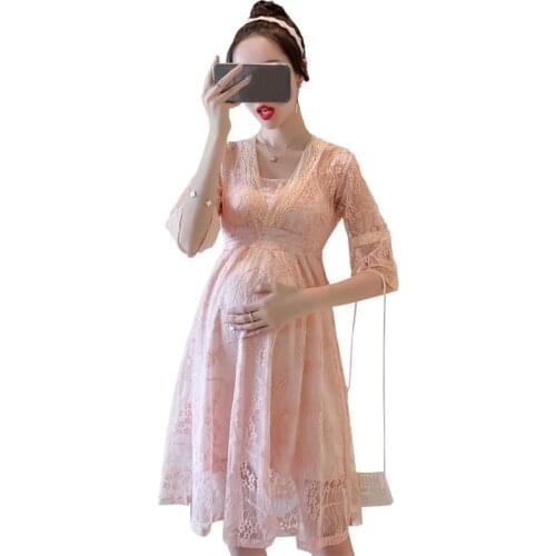 Summer Dress Maternity Clothes for Pregnant Women Lace Casual Womens Dress Woman Dresses Pregnancy Dresses Maternity Clothes