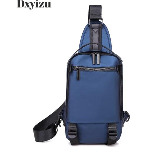 Multifunction Casual Leisure Crossbody Men Bags Waterproof Chest Pack Short Trip Messengers Chest Bag Unisex Solid Handbag