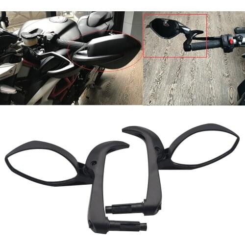 Black Motorcycle Handguard Protective Levers 22MM Handlebar End Rearview Mirrors For Harley Street Glide Yamaha BMW Universal