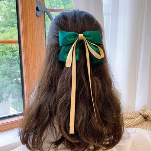 Soft Hair Bow Clip Lolita Party Girl French Barrette Style Women Hair Clips Wedding Prom Decor