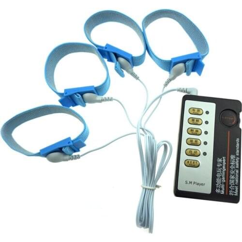 New Arrival 4 pcs Adjustable Penis Ring Electric Shock Sex Toys, Man Electro Shock Cock Rings Medical Themed Toys Adult Products