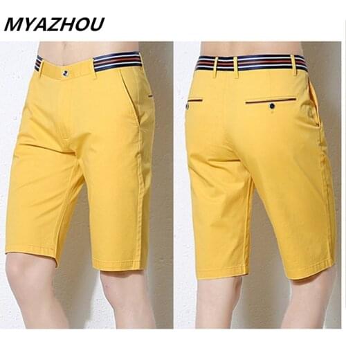 Authentic summer mens shorts cotton Slim business casual mens five points shorts fashion wild brand mens shorts new 28-36