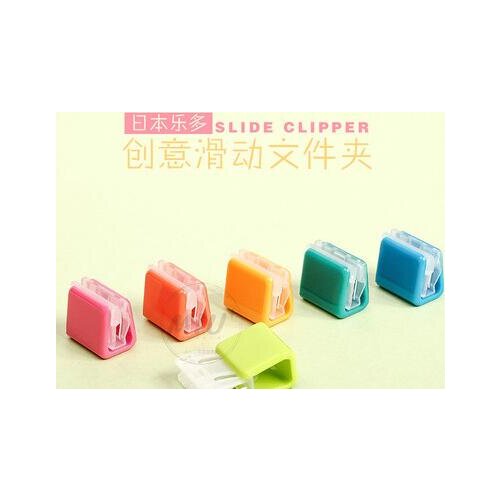 Distinguishing Folder Binder 6 PCS/Set Square Plastic Paper Organizer Ticket Holder Color Slide Clipper