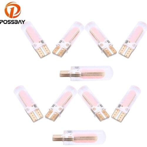 POSSBAY 5/10 Piece Silicone T10 COB Car Clearance Light Daytime Running Side Wedge Bulbs Pink Light Car Light Accessories