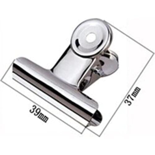 Free Shipping (48pcs/lot) 39mm silver round metal Grip Clips Bulldog clip paper clip office supplies& stationery Stainless steel