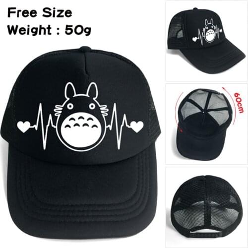 My Neighbor Totoro No Face Man Anime Cartoon Men Women Boys Girls Mesh Base Ball Cap Hat Cosplay