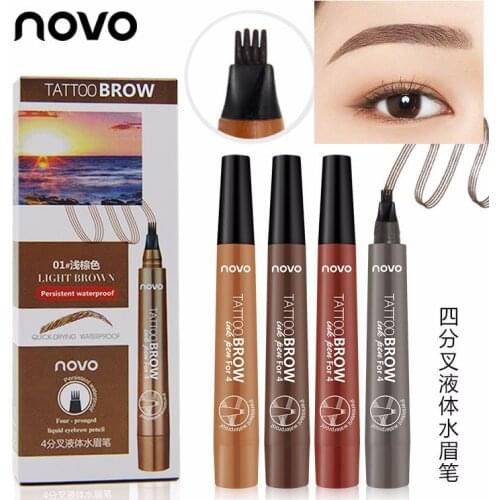 Si fen cha Long-lasting Water Eyebrow Pencil Four Head 4-Jaw Liquid Eyebrow Pencil Waterproof And Sweatproof 5247
