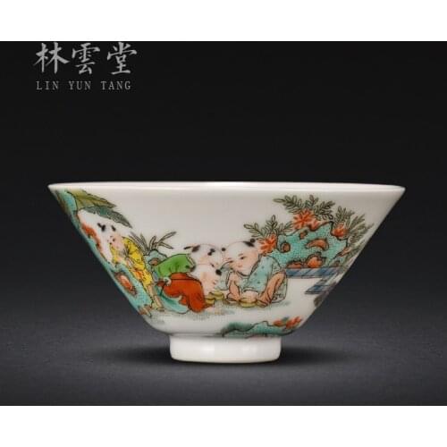 Lin Yuntang ancient color master cup cup single cup kung fu tea sample tea cup the lad master cup