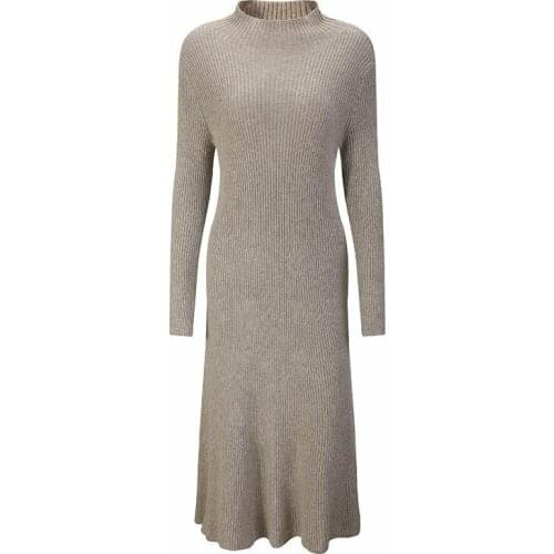 Thick 100% pure cashmere sweater Women Winter Fashion Soft warm Luxury brand pullover knitted sweater long cashmere dress