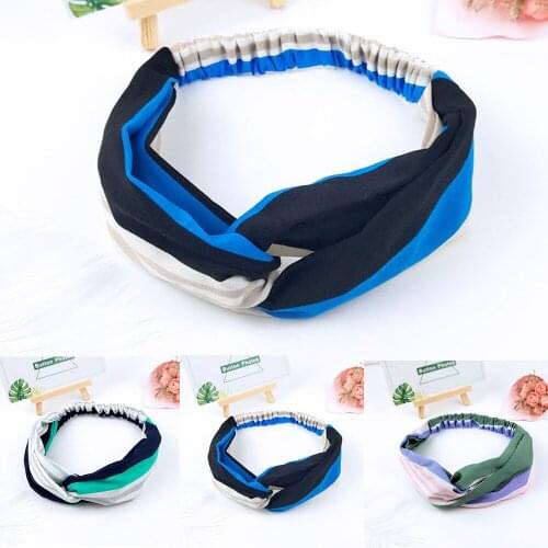 Vintage Cross Turban Stripe Hair Bands Sport for Women Leopard Print Headbands Bandage Bandanas HairBands Hair Accessories
